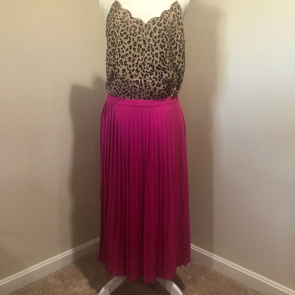 BNWT Fully Lined Pleated J. Crew Midi Skirt - Picture 2 of 6